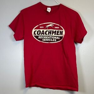 Gildan Red Coachmen Short Sleeve Tee Mens Medium